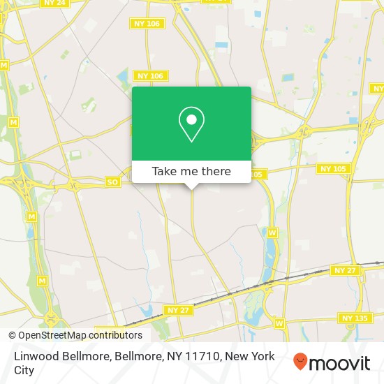 Mapa de Linwood Bellmore, Bellmore, NY 11710