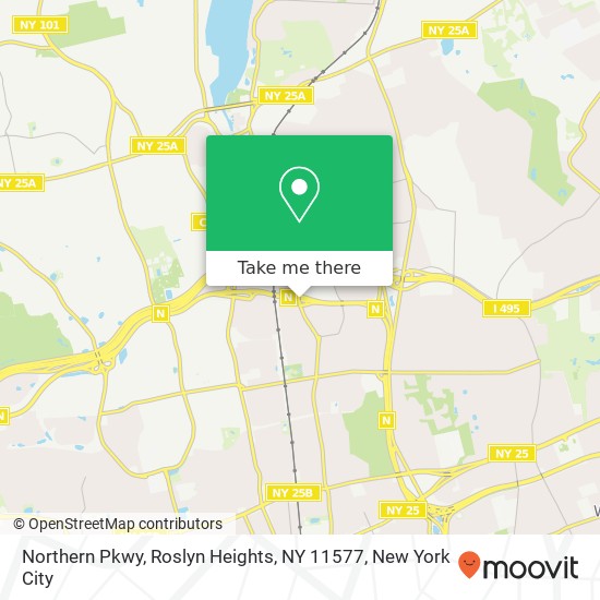 Mapa de Northern Pkwy, Roslyn Heights, NY 11577