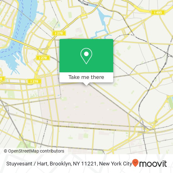 Mapa de Stuyvesant / Hart, Brooklyn, NY 11221