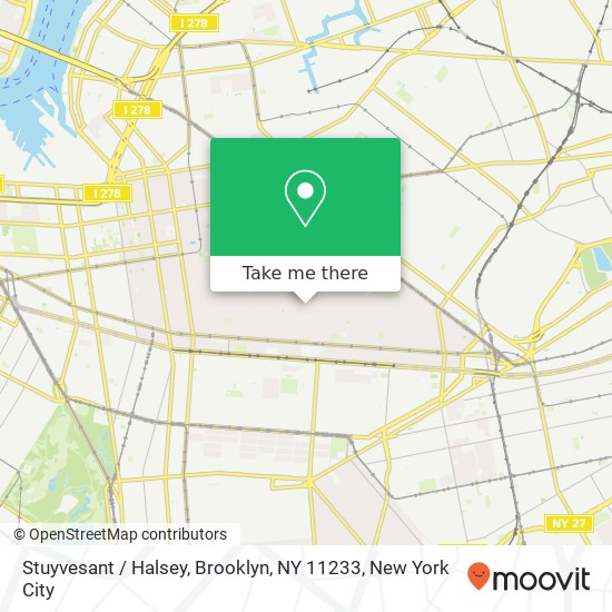 Mapa de Stuyvesant / Halsey, Brooklyn, NY 11233