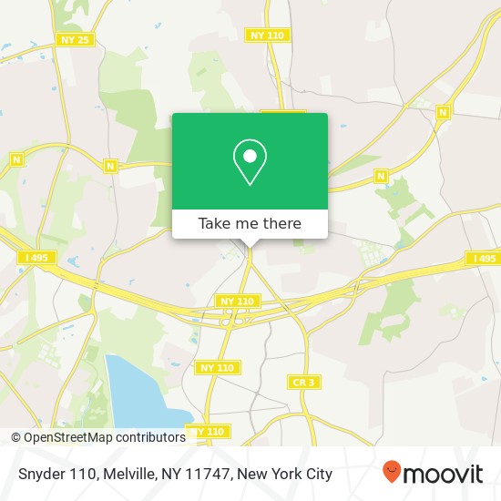 Mapa de Snyder 110, Melville, NY 11747