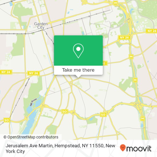 Mapa de Jerusalem Ave Martin, Hempstead, NY 11550