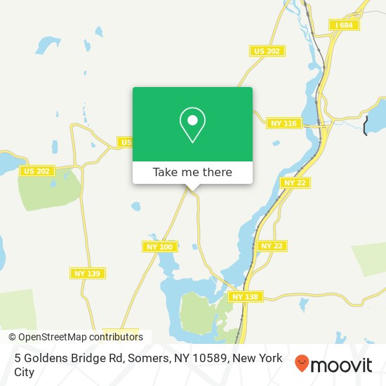 Mapa de 5 Goldens Bridge Rd, Somers, NY 10589