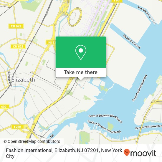 Fashion International, Elizabeth, NJ 07201 map