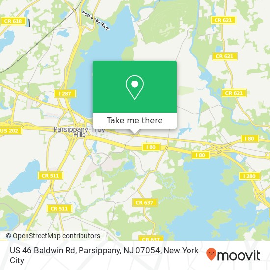 Mapa de US 46 Baldwin Rd, Parsippany, NJ 07054