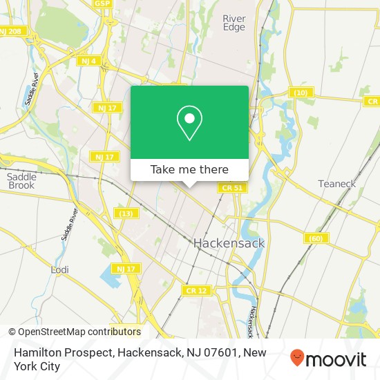 Hamilton Prospect, Hackensack, NJ 07601 map