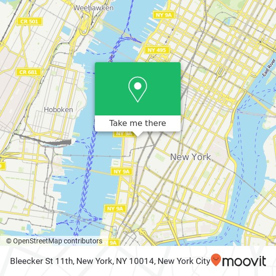 Bleecker St 11th, New York, NY 10014 map