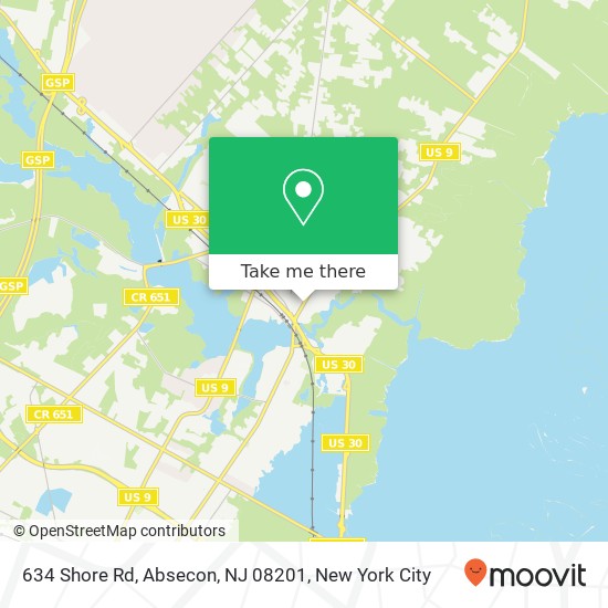 634 Shore Rd, Absecon, NJ 08201 map