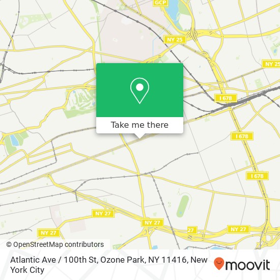Mapa de Atlantic Ave / 100th St, Ozone Park, NY 11416