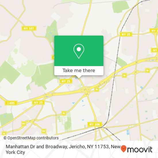 Manhattan Dr and Broadway, Jericho, NY 11753 map