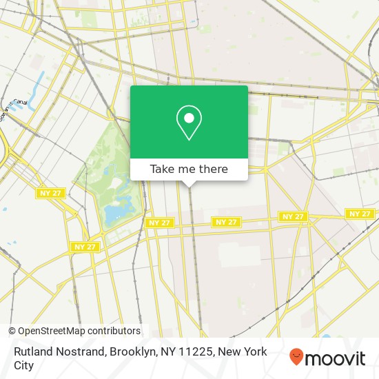 Mapa de Rutland Nostrand, Brooklyn, NY 11225