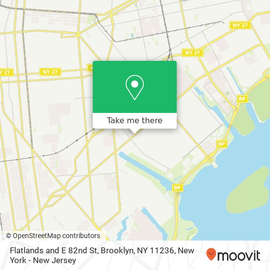 Mapa de Flatlands and E 82nd St, Brooklyn, NY 11236