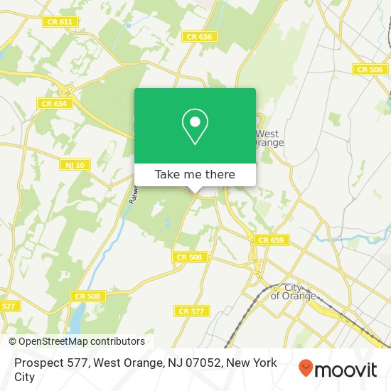 Mapa de Prospect 577, West Orange, NJ 07052