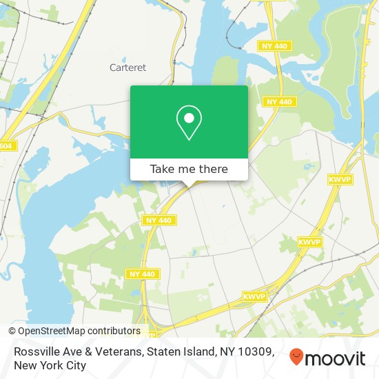 Mapa de Rossville Ave & Veterans, Staten Island, NY 10309