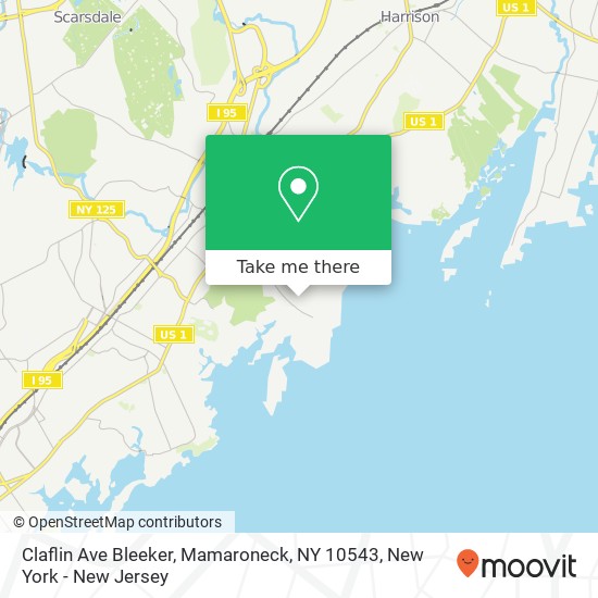 Claflin Ave Bleeker, Mamaroneck, NY 10543 map