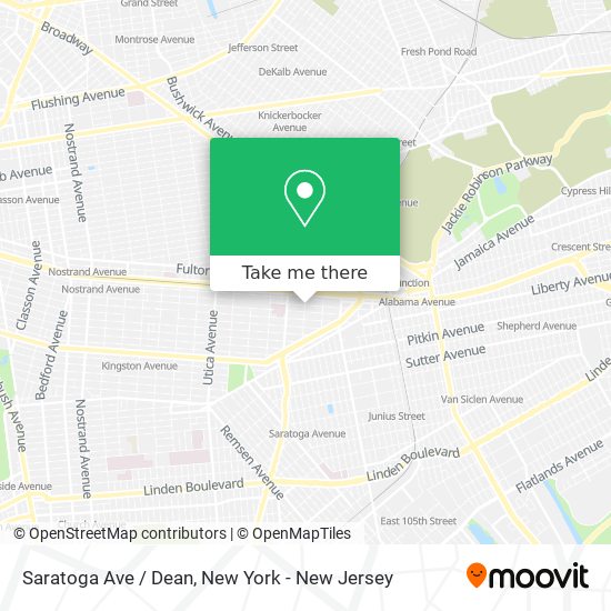 Saratoga Ave / Dean map