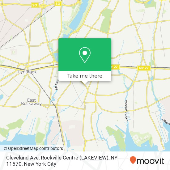 Cleveland Ave, Rockville Centre (LAKEVIEW), NY 11570 map