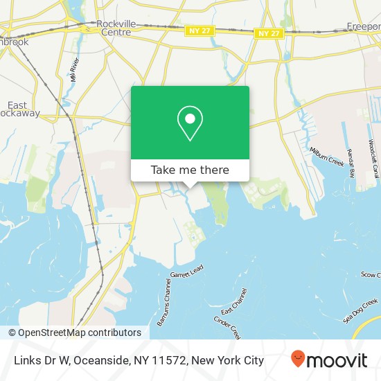 Mapa de Links Dr W, Oceanside, NY 11572