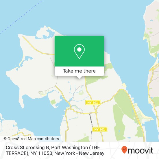 Mapa de Cross St crossing B, Port Washington (THE TERRACE), NY 11050