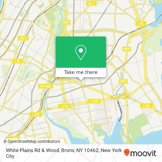 Mapa de White Plains Rd & Wood, Bronx, NY 10462
