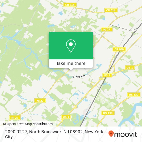 Mapa de 2090 RT-27, North Brunswick, NJ 08902