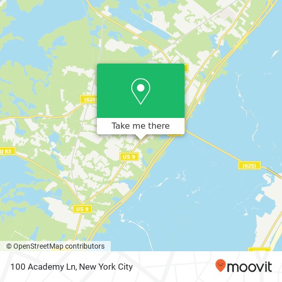 Mapa de 100 Academy Ln, Cape May Court House, NJ 08210