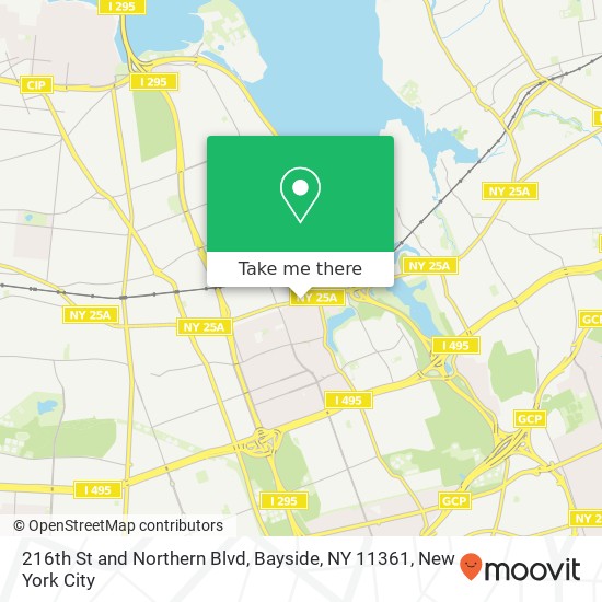Mapa de 216th St and Northern Blvd, Bayside, NY 11361