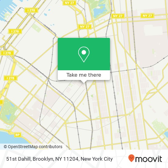 Mapa de 51st Dahill, Brooklyn, NY 11204