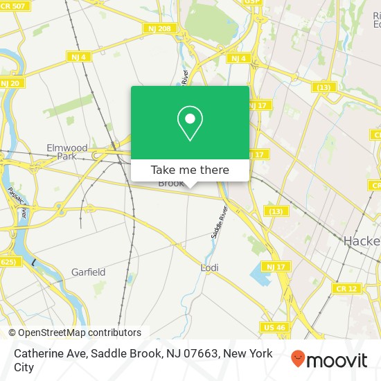 Catherine Ave, Saddle Brook, NJ 07663 map