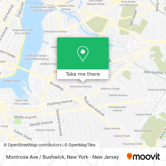 Mapa de Montrose Ave / Bushwick