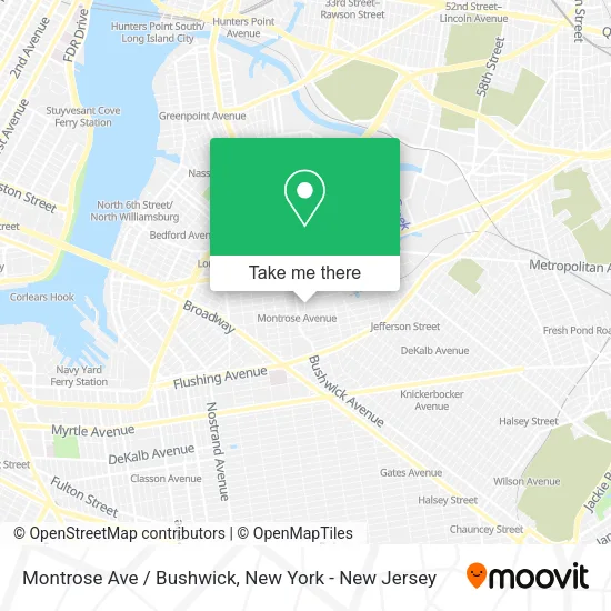 Montrose Ave / Bushwick map