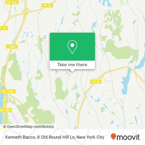 Mapa de Kenneth Bacco, 8 Old Round Hill Ln