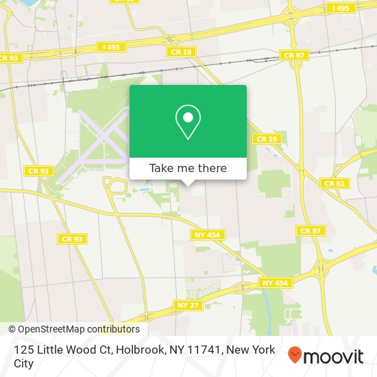 125 Little Wood Ct, Holbrook, NY 11741 map