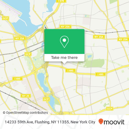 Mapa de 14233 59th Ave, Flushing, NY 11355