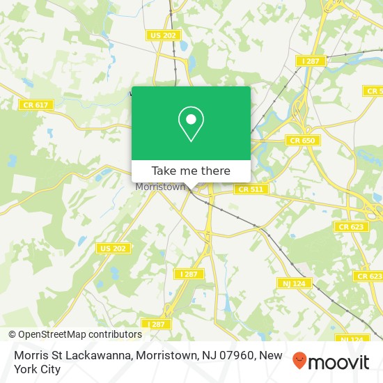 Mapa de Morris St Lackawanna, Morristown, NJ 07960