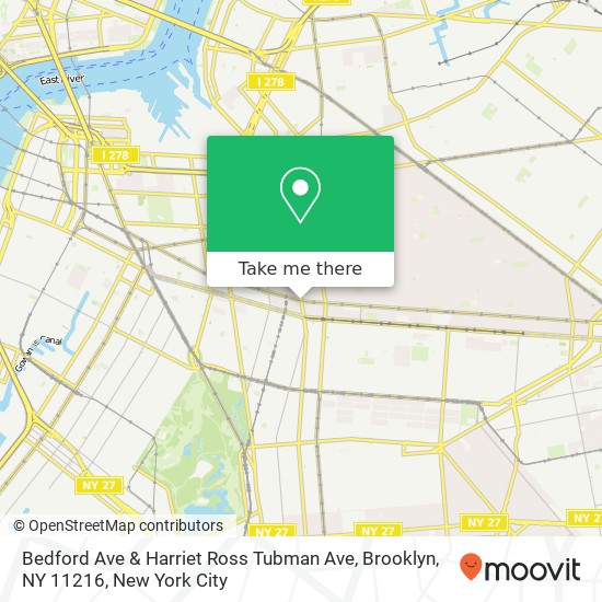 Mapa de Bedford Ave & Harriet Ross Tubman Ave, Brooklyn, NY 11216