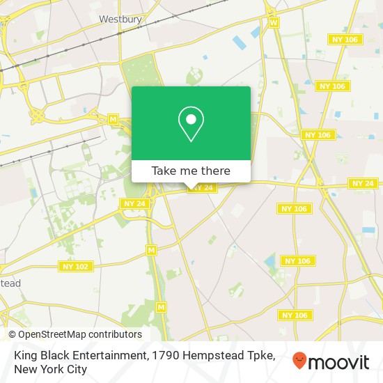 King Black Entertainment, 1790 Hempstead Tpke map