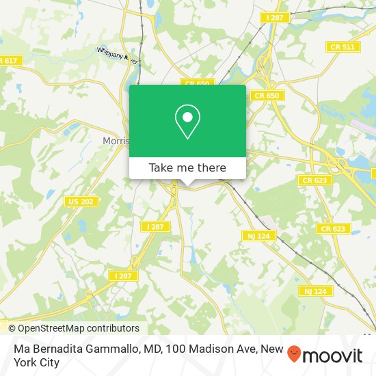Mapa de Ma Bernadita Gammallo, MD, 100 Madison Ave
