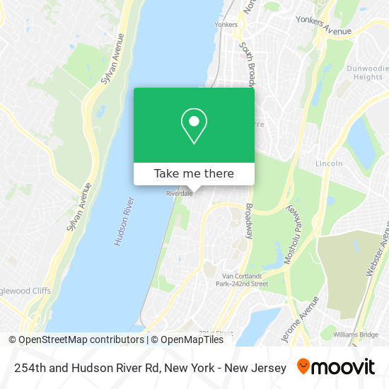254th and Hudson River Rd map