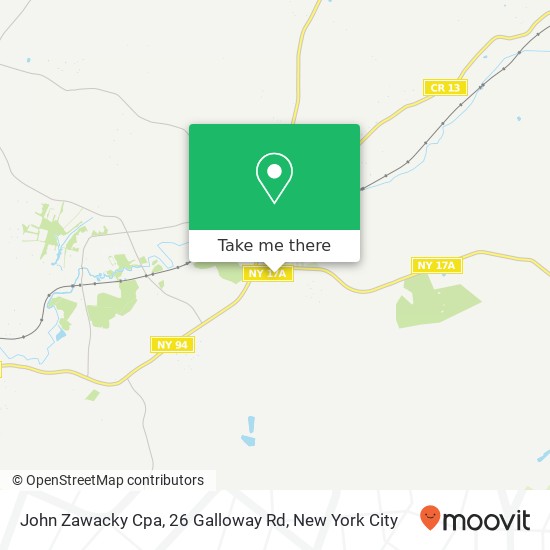 Mapa de John Zawacky Cpa, 26 Galloway Rd
