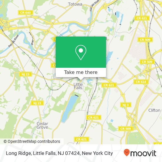 Mapa de Long Ridge, Little Falls, NJ 07424