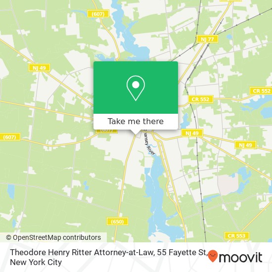 Theodore Henry Ritter Attorney-at-Law, 55 Fayette St map