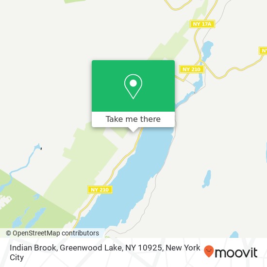 Mapa de Indian Brook, Greenwood Lake, NY 10925