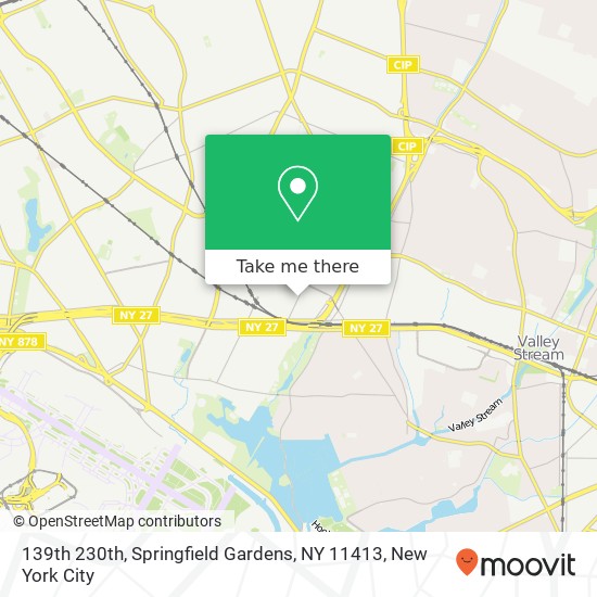 Mapa de 139th 230th, Springfield Gardens, NY 11413