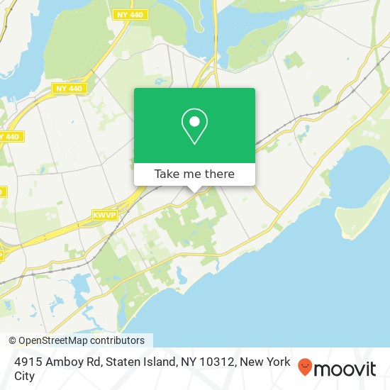 Mapa de 4915 Amboy Rd, Staten Island, NY 10312