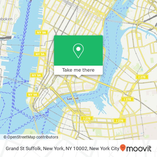 Mapa de Grand St Suffolk, New York, NY 10002