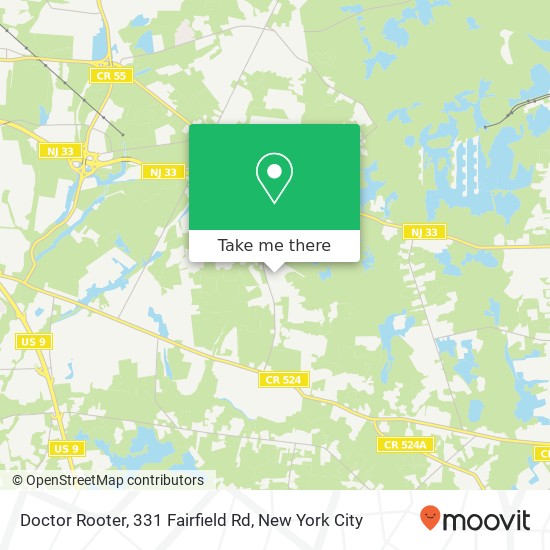 Mapa de Doctor Rooter, 331 Fairfield Rd