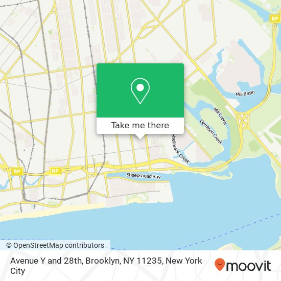 Mapa de Avenue Y and 28th, Brooklyn, NY 11235