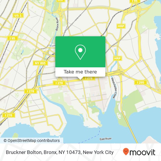 Mapa de Bruckner Bolton, Bronx, NY 10473