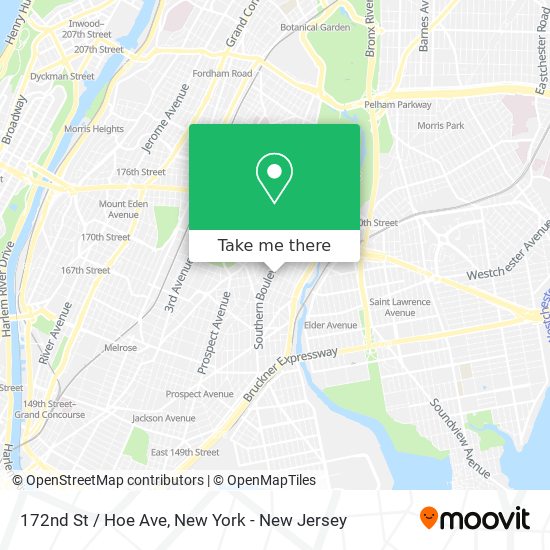 172nd St / Hoe Ave map